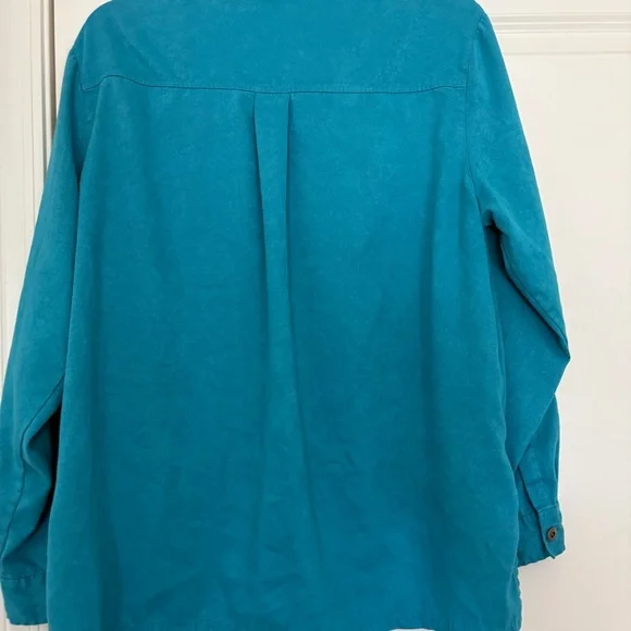 Vintage Chico’s Women’s Turquoise Button- Down Shirt - Picture 6 of 9